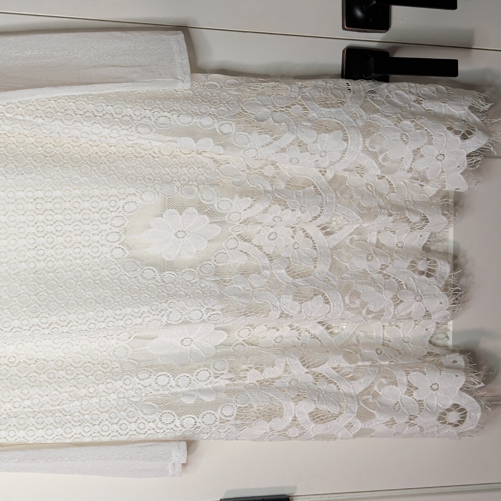 Ember Elegant White Lace Cardigan - Picture 10 of 10